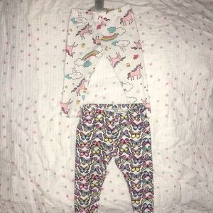 6 like new (2 with tags) baby girl 3m leggings